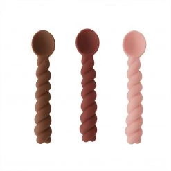 OYOY MINI Mellow - Spoon - Pack Of 3 - Nutmeg / Rose / Choko NOW IN STOCK