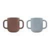 OYOY MINI NOW IN STOCK Kappu Cup - Pack Of 2 - Dusty Blue / Choko