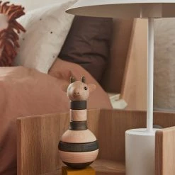 OYOY MINI NOW IN STOCK Wooden Stacking Giraffe - Nature / Dark