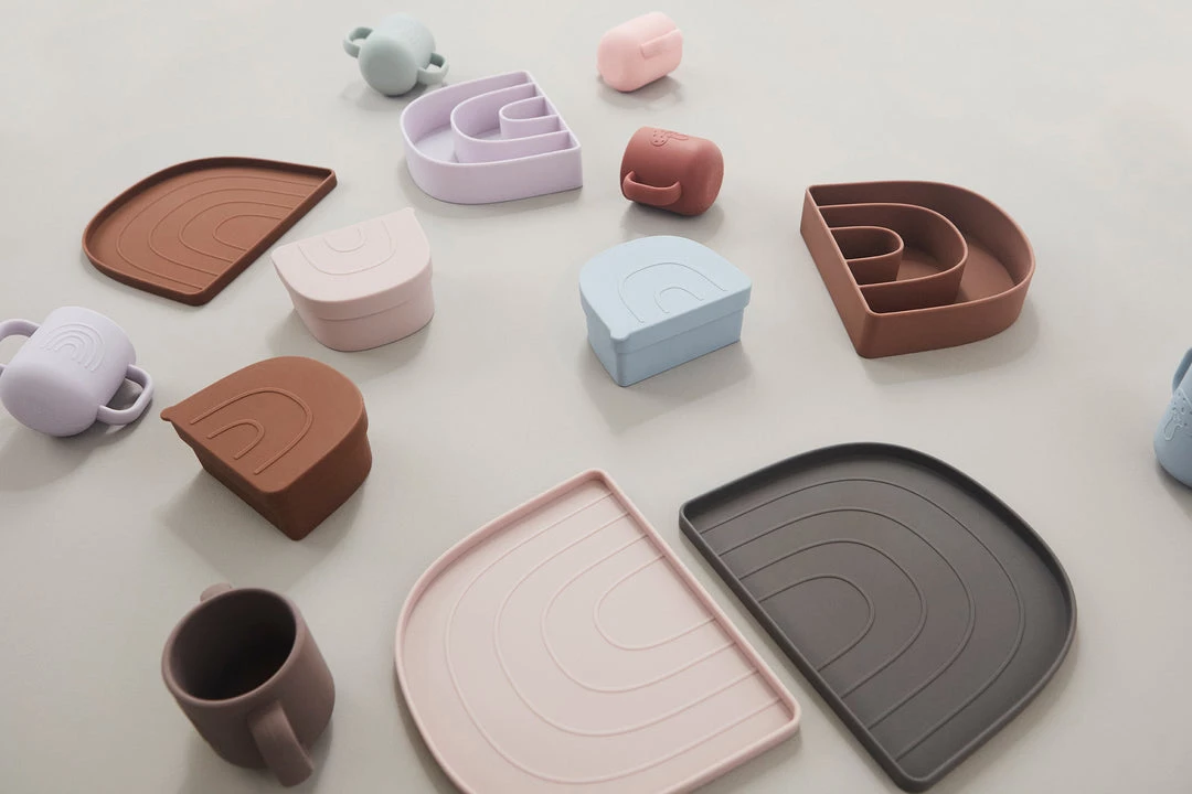 OYOY MINI NOW IN STOCK Rainbow Plate & Bowl - Rose / Fudge 3 OYOY MINI NOW IN STOCK Rainbow Plate & Bowl - Rose / Fudge