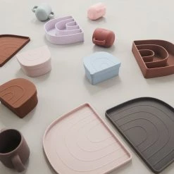 OYOY MINI NOW IN STOCK Rainbow Plate & Bowl - Caramel / Lavender