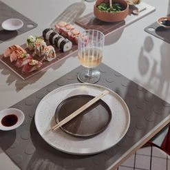 OYOY LIVING NOW IN STOCK Inka Dinner Plate - Pack Of 2 - White / Light Brown