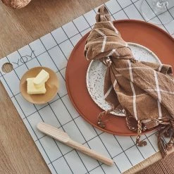 OYOY LIVING NOW IN STOCK Inka Lunch/Dessert Plate - Pack Of 2 - White / Light Brown