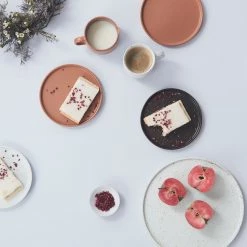 OYOY LIVING NOW IN STOCK Inka Dinner Plate - Pack Of 2 - White / Light Brown