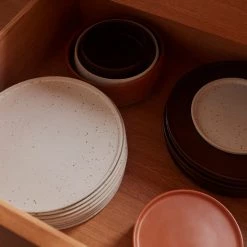 OYOY LIVING NOW IN STOCK Inka Dinner Plate - Pack Of 2 - White / Light Brown