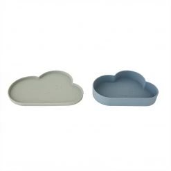 OYOY MINI NOW IN STOCK Chloe Cloud Plate & Bowl - Tourmaline / Pale Mint