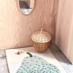 OYOY MINI LOOK FORWARD TO Acorn Rattan Wall Mirror