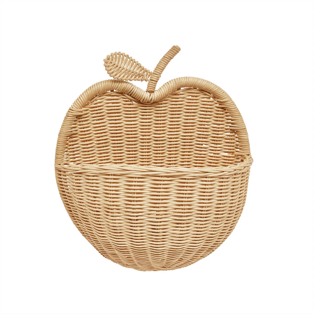 OYOY MINI LOOK FORWARD TO Apple Wall Basket 1 OYOY MINI LOOK FORWARD TO Apple Wall Basket