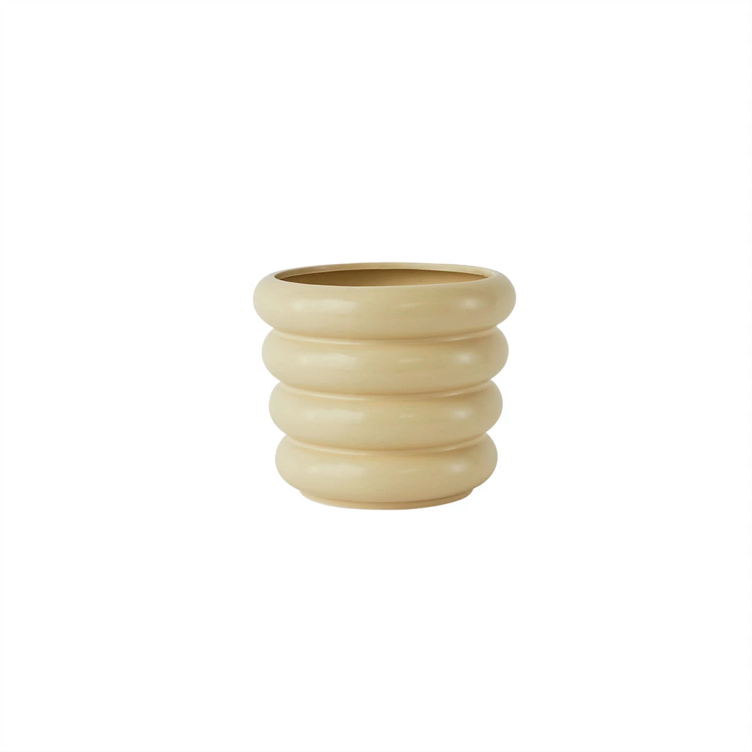 OYOY LIVING Awa Pot - Large - Butter NOW IN STOCK 1 OYOY LIVING Awa Pot - Large - Butter NOW IN STOCK