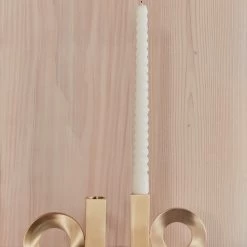 OYOY LIVING Baari Candleholder - Solid Brass - Brushed Brass NOW IN STOCK