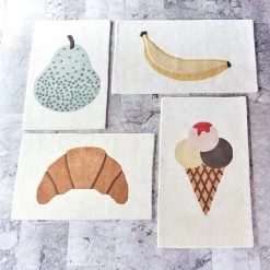 OYOY MINI Banana Tufted Rug LOOK FORWARD TO