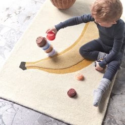 OYOY MINI Banana Tufted Rug LOOK FORWARD TO