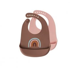 OYOY MINI Bib Rainbow - Pack Of 2 - Brown Retailers