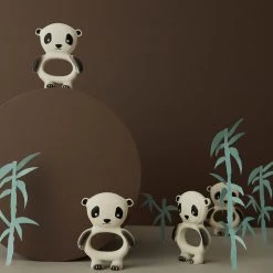 OYOY MINI NOW IN STOCK Panda Baby Teether - Offwhite / Black
