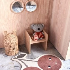 OYOY MINI Cherry Rattan Wall Mirror