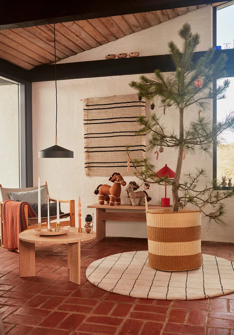 OYOY LIVING Circle Rug - Grid Decoration 4 OYOY LIVING Circle Rug - Grid Decoration