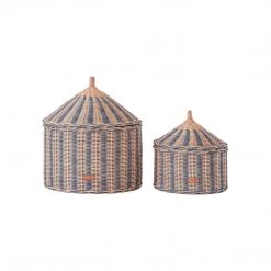 OYOY MINI Baskets Circus Basket - Set Of 2 - Blue