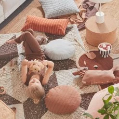 OYOY LIVING Kyoto Cushion Round - Dark Caramel NOW IN STOCK