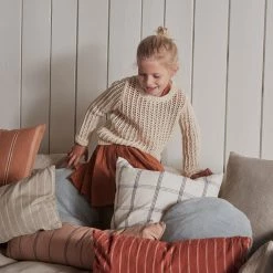 OYOY LIVING NOW IN STOCK Kyoto Cushion Square - Offwhite