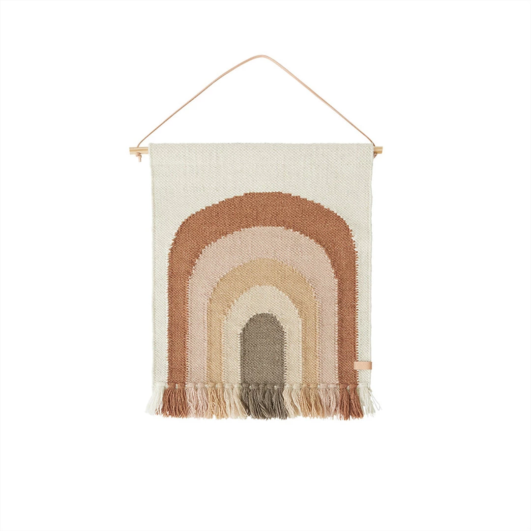OYOY MINI NOW IN STOCK Follow The Rainbow Mini Wall Rug - Choko