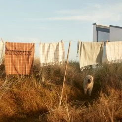 OYOY LIVING NOW IN STOCK Gobi Tea Towel - Pack Of 2 - Offwhite / Rubber