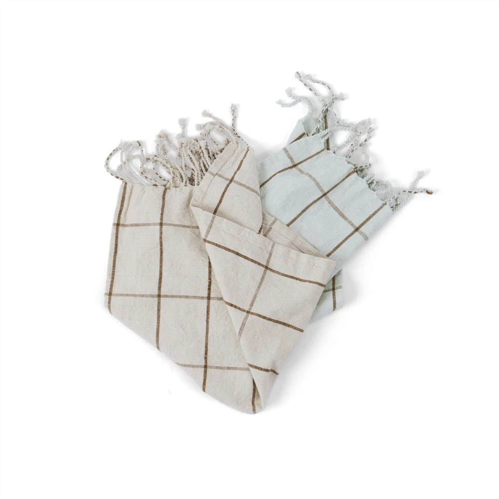 OYOY LIVING NOW IN STOCK Gobi Tea Towel - Pack Of 2 - Minty / Rose