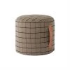 OYOY LIVING Grid Pouf - Clay