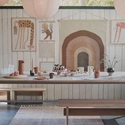 OYOY LIVING Grid Rug - Caramel / Offwhite NOW IN STOCK