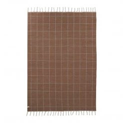 OYOY LIVING Grid Rug - Caramel / Offwhite NOW IN STOCK