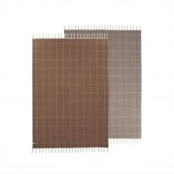 OYOY LIVING Grid Rug - Caramel / Offwhite NOW IN STOCK