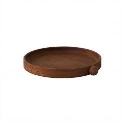 OYOY LIVING Inka Wood Tray Round - Small - Dark NOW IN STOCK