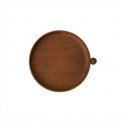 OYOY LIVING Inka Wood Tray Round - Small - Dark NOW IN STOCK