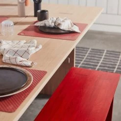 OYOY LIVING Kotai Bench Wooden - Cherry Red