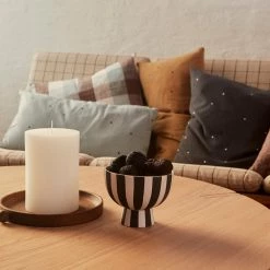 OYOY LIVING Kyoto Dot Cushion Long - Dusty Blue NOW IN STOCK