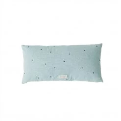 OYOY LIVING Kyoto Dot Cushion Long - Dusty Blue NOW IN STOCK