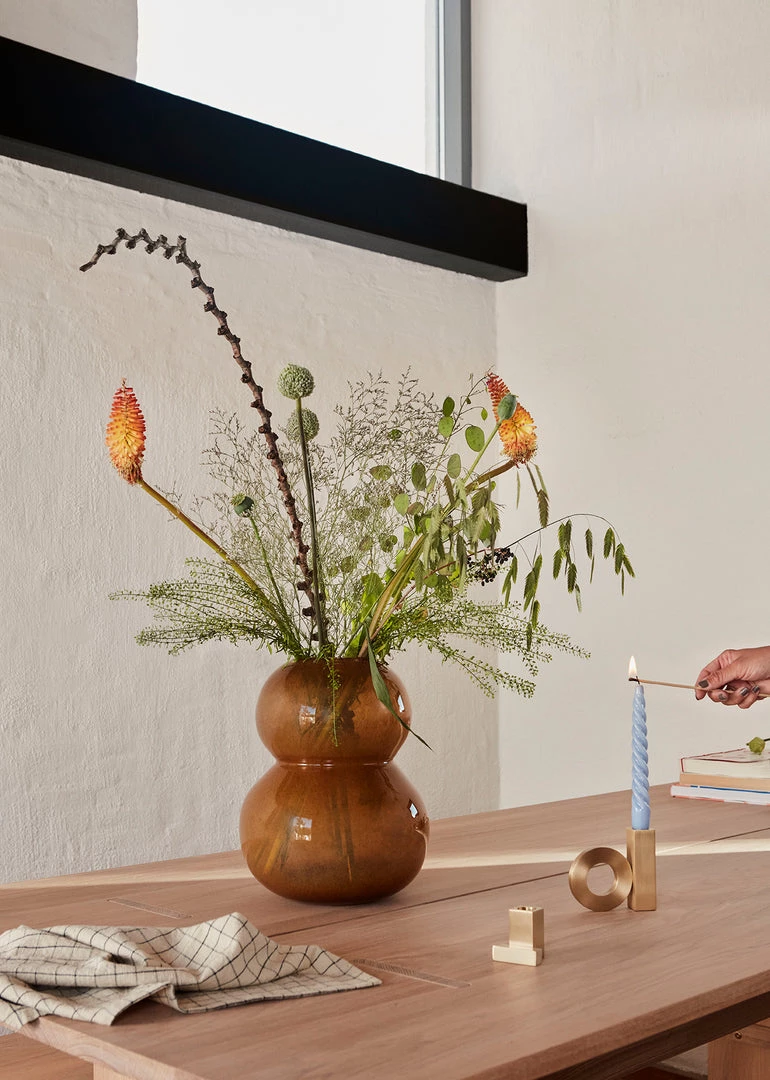 OYOY LIVING Lasi Vase - Large - Amber NOW IN STOCK 2 OYOY LIVING Lasi Vase - Large - Amber NOW IN STOCK