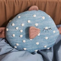 OYOY MINI Little Finn Cushion - Blue NOW IN STOCK