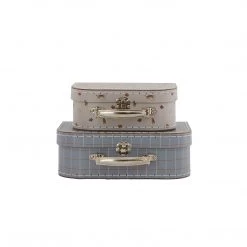 OYOY MINI NOW IN STOCK Mini Suitcase Tiger & Grid - Set Of 2