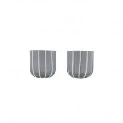 OYOY LIVING NOW IN STOCK Mizu Glass - Pack Of 2 - Grey