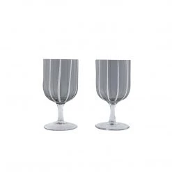 OYOY LIVING Mizu Wine Glass - Pack Of 2 - Grey NOW IN STOCK