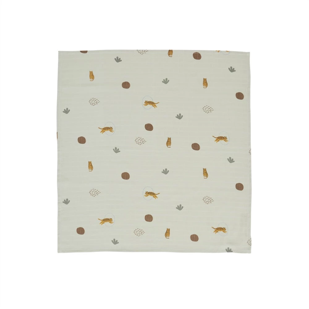OYOY MINI Muslin Square - Tiger - Pack Of 3 NOW IN STOCK 2 OYOY MINI Muslin Square - Tiger - Pack Of 3 NOW IN STOCK