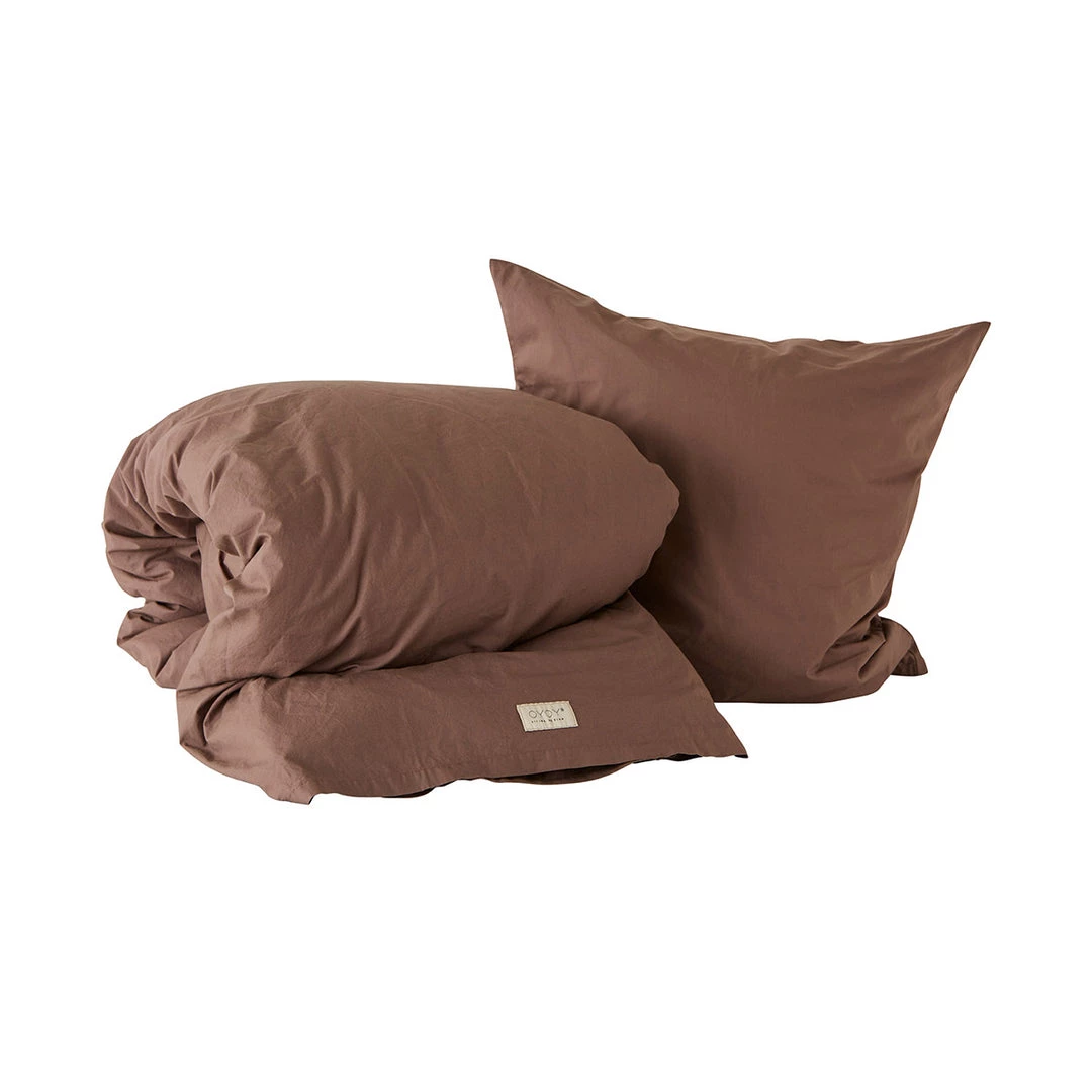 OYOY MINI NOW IN STOCK Nuku Bedding - Junior - Choko 1 OYOY MINI NOW IN STOCK Nuku Bedding - Junior - Choko