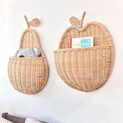 OYOY MINI LOOK FORWARD TO Pear Wall Basket