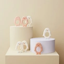 OYOY MINI Penguin Baby Teether - White NOW IN STOCK