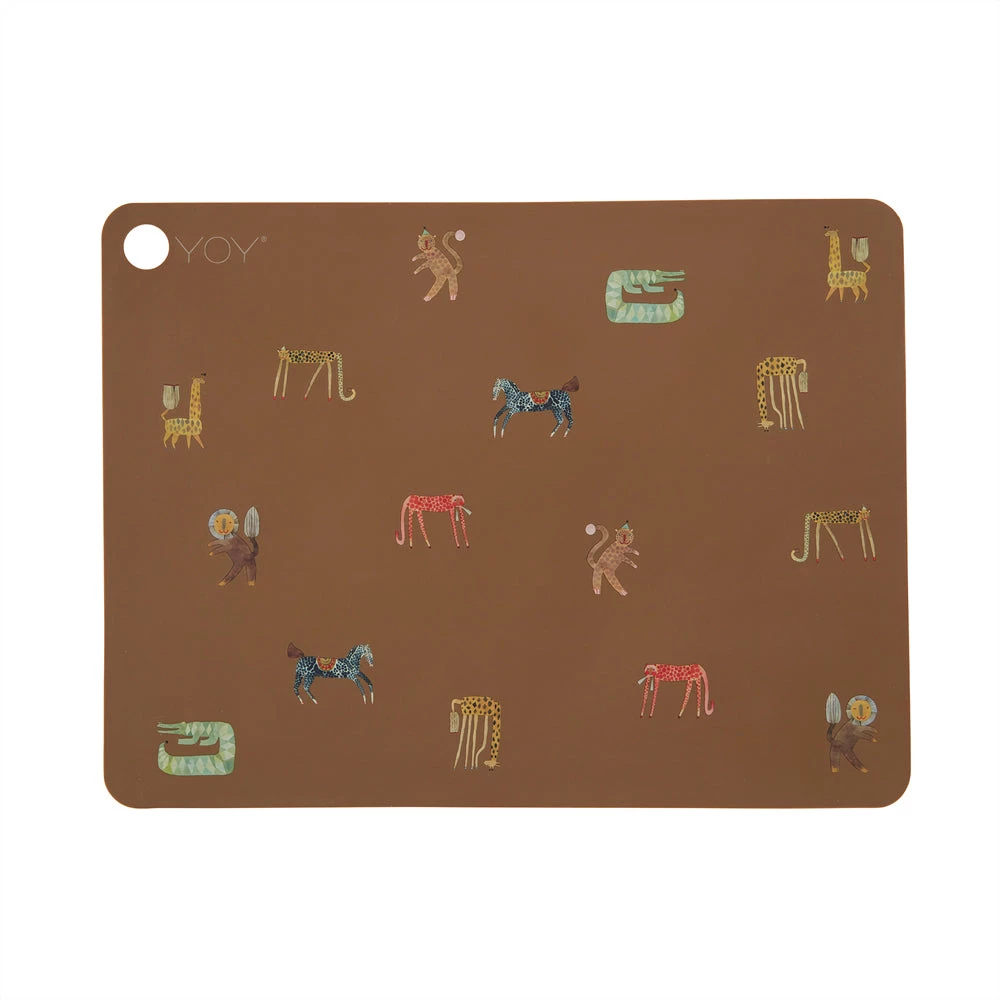 OYOY MINI Placemat Moira - Dark Camel Placemats 1 OYOY MINI Placemat Moira - Dark Camel Placemats