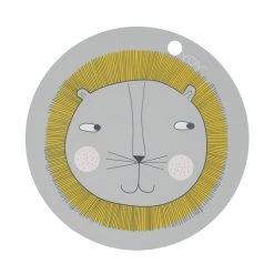 OYOY MINI Placemat Lion - Light Grey NOW IN STOCK