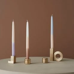OYOY LIVING Savi Candleholder - Solid Brass - Brushed Brass