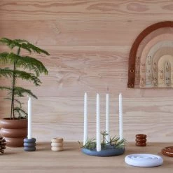 OYOY LIVING Savi Advent Candleholder - Midnight Blue