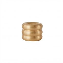 OYOY LIVING Savi Candleholder - Solid Brass - Brushed Brass