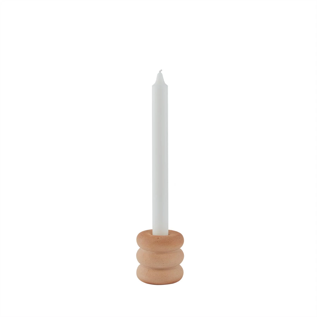 OYOY LIVING Decoration Savi Ceramic Candleholder - High - Beige 1 OYOY LIVING Decoration Savi Ceramic Candleholder - High - Beige